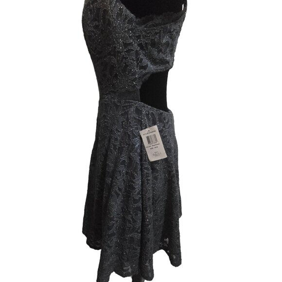 B. Darlin Halter Lace Cutout Dress With Sparkle Accents Size 15/16 Polyester Spa - Picture 6 of 12